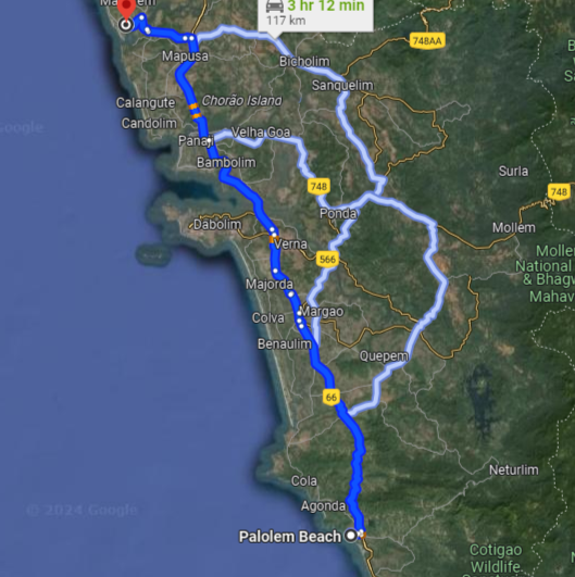 Palolem to Morjim Palolem to Morjim