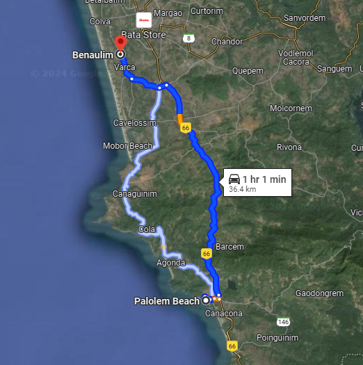 Palolem to Benaulim Palolem to Benaulim